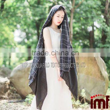 Checkered Plaid Fashion Summer Shawl photo-2