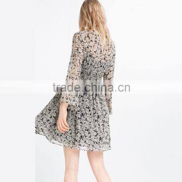 2016 Fashion New Spring and Summer Lady Dress Long Printed Dress HSD1017 photo-5