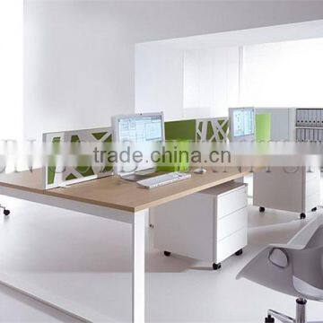 Popular Foshan Furniture Green White Steel Leg Modern Office Workstation(SZ-WS331) photo-3