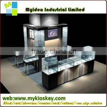 2014 Hot Advertising acrylic cosmetic makeup display cabinet clothing display cabinet