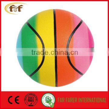 5 # Rainbow rubber basketball / Beautiful colorful basketball/iridescent ball