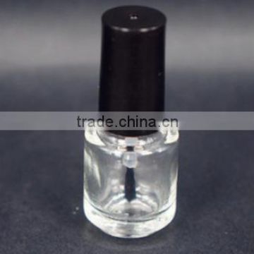 5ml clear nail polish glass bottle with black brush