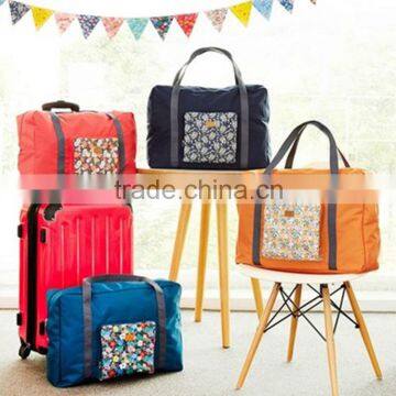 New arrive fresh flower folding travel duffle storage bag