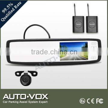 4.3"wireless universal car rear view mirror monitor,universal camera