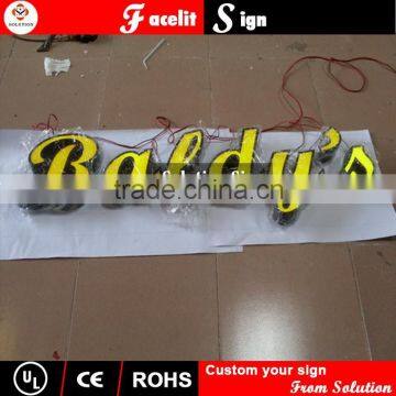 Metal with acrylic custom frontlit led channel letter signs,business sign