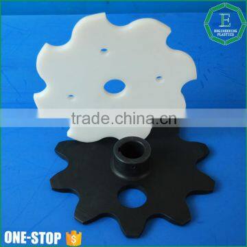 ODM and OEM plastic tivar HMWPE start wheels cnc machined UHMWPE plstic gear wheels