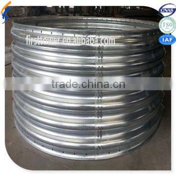 galvanized corrugated culvert drain pipe