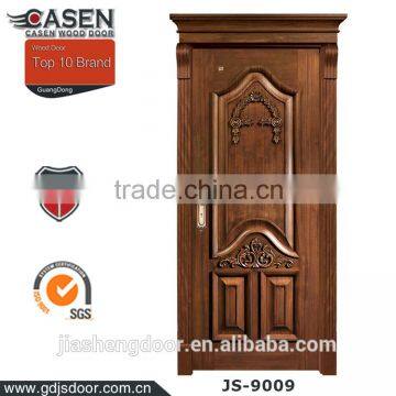 Latest design solid wood simple teak wood door wood carving door design