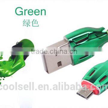 Coolsell cool Laser Snake USB Charger Data Sync Cable For iPhone 6 cable Samsung Micro USB cable