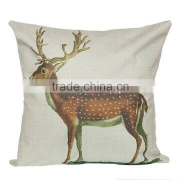 Popular Chiristmas Home Decorative Deer Printing Linen Cheap Cushion Cover photo-2