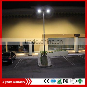 High brightness 20w ~ 100w double arm led parking lot light lights