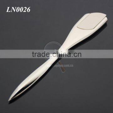 Zinc Alloy High Polished Promotional Blank Silver Color Metal Manual Letter Opener photo-2