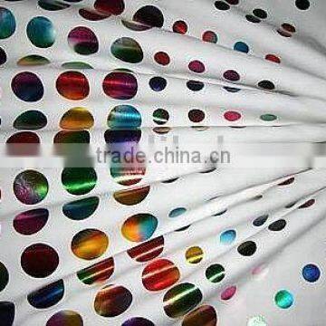 Polyester Peach Skin With Gold Printing