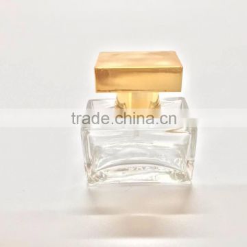 small size perfume glass bottle with golden UV cap