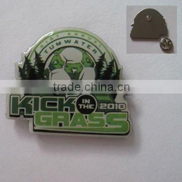 stainless iron printed lapel pin