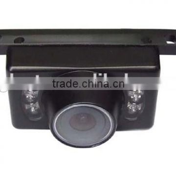 Wide angle rear view camera with guard line night vision