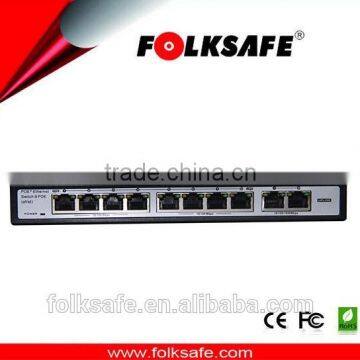 Marvell chipset 10/100m ethernet 8-port fast PoE switch complying with IEEE 802.3af/at standard w/vlan function