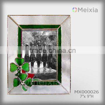 MX020026 tiffany style stained glass shamrock picture frame wholesale