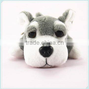 10cm gray sleep dog plush Keychain