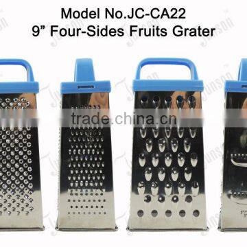 9" Four-Sides Stainless Steel Grater/Trapezoidal Fruits and Vegetables Plane photo-3