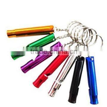 outdoor camping high DB survival emergency whistle with keyring