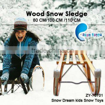 Wood children outdoor unfolable snow sled ZY-70701-80/100/110