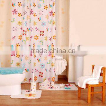 Bathroom Coordinate set with shower curtain/bath mat set/ceramic bath accessory