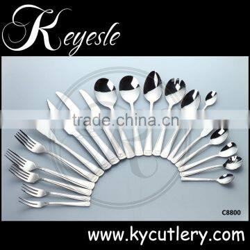 24pcs stainless steel flatware sets,spoons cutlery,salad spoon and fork