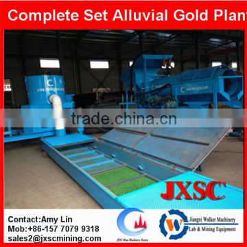 40T/H mobile gold recovery gold concentrator gold washing plant