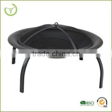 D66xH43cm steel outdoor bbq folding fire pit with four legs