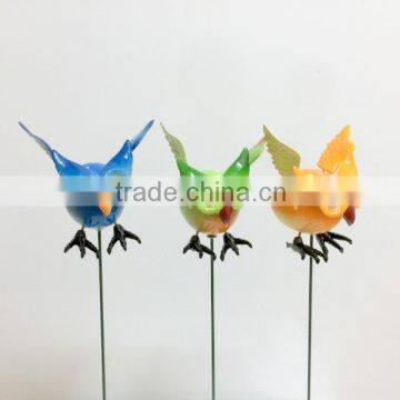 Cartoon 4 inch Environmental Paint Plastic Owl Outdoor Garden Decor Stake