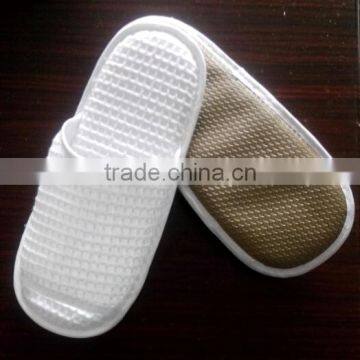 Hotel WAFFLE COTTON Slippers With Leather Sole
