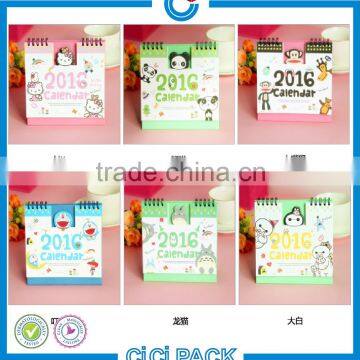 China manufacturers custom Eco-friendly Page A Day cartoon printable calendar