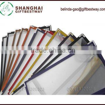 hot sale free sample wholesale clear vinyl menu covers, a4 plastic menu covers, plastic transparent folders