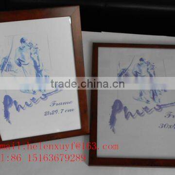dark wood color cheap Plastic picture photo frame for your art