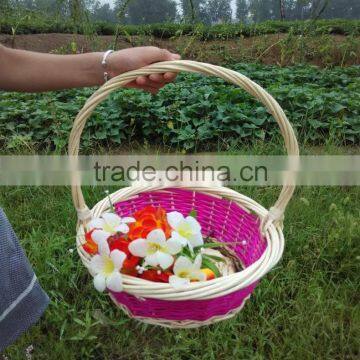 New Gifts Arts Wholesale Cheap Handmade Custom Cheap Fancy Wicker Basket for Gift With Sawing Handle Fruit Baskets