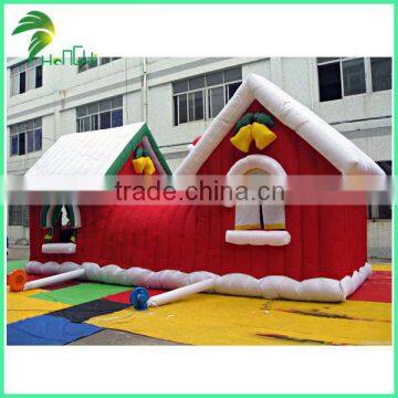Attractive Newest Design Outdoor Decoration Lovely Inflatable Christmas Red Large House