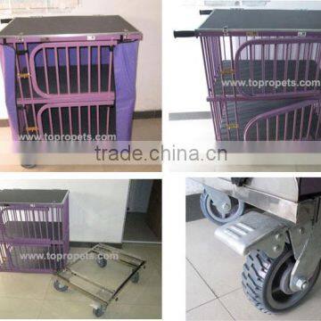 innovative dog trolley, dog cage,pet dog show trolley