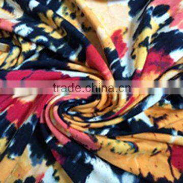 95% Polyester 5% Spandex Print Knit Fabric