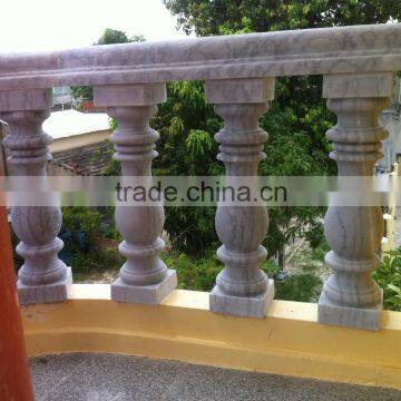 White Fashion Marble Hand-rails Interior Stair Railing From Vietnam photo-5