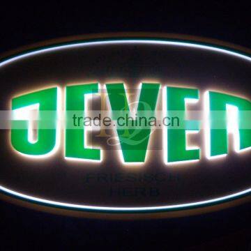 wall mounted acrylic backlit LED sign