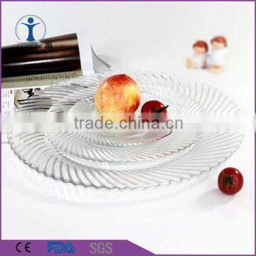 wholesale machine made clear glass plate/dinner plate sets/cheap glass dinner plate