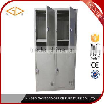 2016 hot selling 4 door steel cabinet clothes locker with hanging