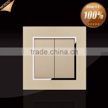 New hot BS standard Hotel design 2 gang 2way electric wall switch