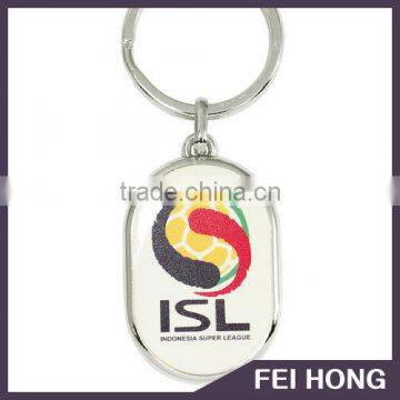 Wholesale Promotional design your own Sport Logo in Printing key chain rings