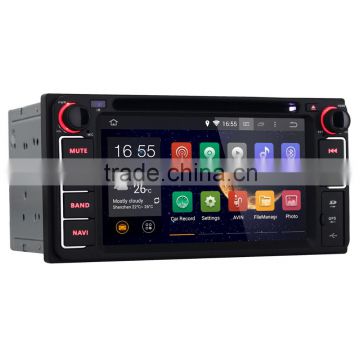 High quality 2din 6.2inch touch screen car radio android toyota with gps and bluetooth