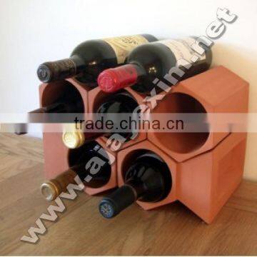 Terracotta Round Bottle Rack