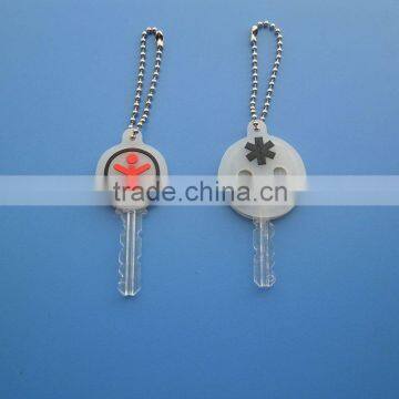 cheap wholesale clear PVC custom logo key head cover