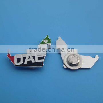 UAE and UAE Map Design Metal Gift Badge Lapel Pin