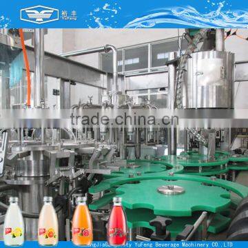 Juice bottling line with aluminum cap